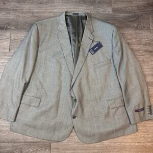 Stafford 60 PRTR Portly Fit Travel Blazer Sport Coat Jacket NWT Gray